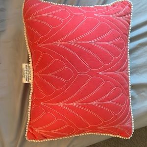 small salmon colored pillow